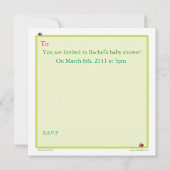 ベビーシャワー招待状 招待状 (裏面)