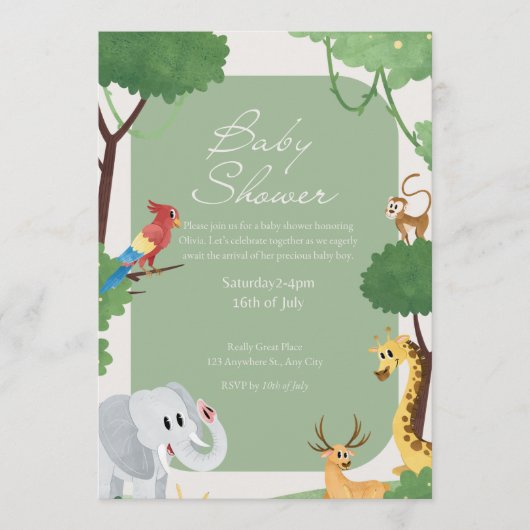 ベビーシャワー招待状 招待状 (正面)