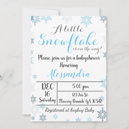 ベビーシャワー招待状 招待状 (正面)