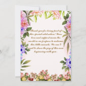 ベビーシャワー招待状 招待状 (裏面)