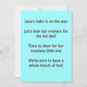 ベビーシャワー招待状 招待状 (裏面)