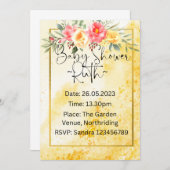 ベビーシャワー招待状 招待状 (正面/裏面)