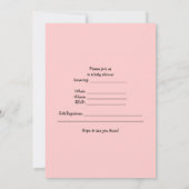 ベビーシャワー招待状 招待状 (裏面)