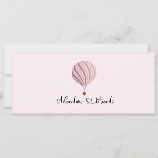 ベビーシャワー招待状、旅行ベビーシャワー 招待状 (裏面)