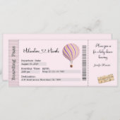 ベビーシャワー招待状、旅行ベビーシャワー 招待状 (正面/裏面)