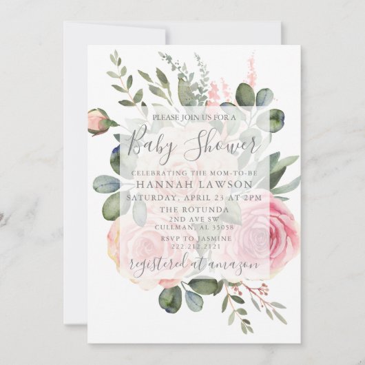 ベビーシャワー招待状 案内状 (正面)