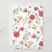 ベビーシャワー招待状 水彩花  招待状 (裏面)