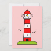 ベビーシャワー招待状|灯台 招待状 (裏面)