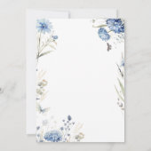 ベビーシャワー招待状 男の子 青 デザインテンプレート 招待状 (裏面)