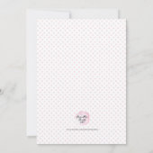 ベビーシャワー招待状 | 白とピンクの花 招待状 (裏面)