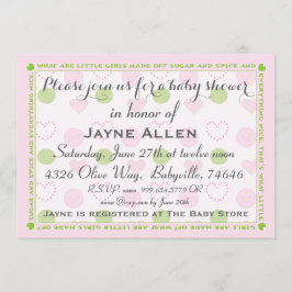 ベビーシャワー招待状「砂糖とスパイス」 招待状