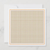 ベビーシャワー招待状-緑とオレンジのベビーフクロウ 招待状 (裏面)