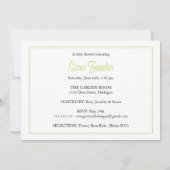 ベビーシャワー招待状 - 自転車 & ベビーカー 招待状 (裏面)