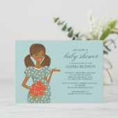 ベビーシャワー招待状[青] 招待状 (スタンド正面)