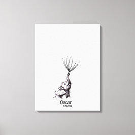 ベビーシャワー指紋ゲストブック – キャンバス