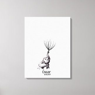 ベビーシャワー指紋ゲストブック – キャンバス