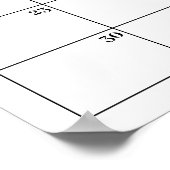 ベビーシャワー推定期日 ポスター (角)