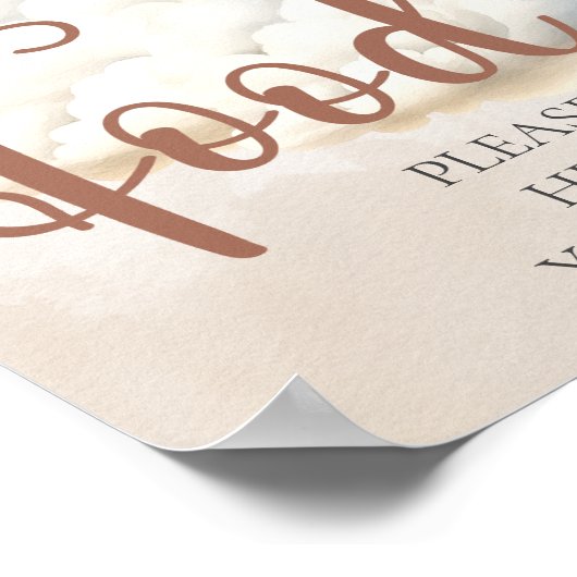 ベビーシャワー救済サインフードベアーバルーン ポスター (角)