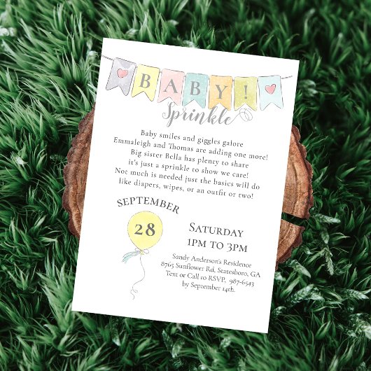 ベビーシャワー散水式バナーバルーン&ベア