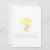 ベビーシャワー散水式バナーバルーン&ベア 招待状 (裏面)