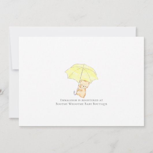 ベビーシャワー散水熊の風船&バナー (裏面)