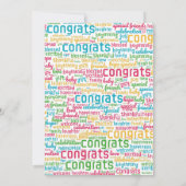 ベビーシャワー新生児おめでとう 招待状 (裏面)