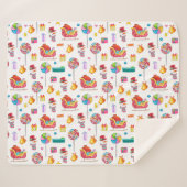 ベビーシャワー新生児ギフトラップキャンディベビーコテージ シェルパブランケット (正面(横))