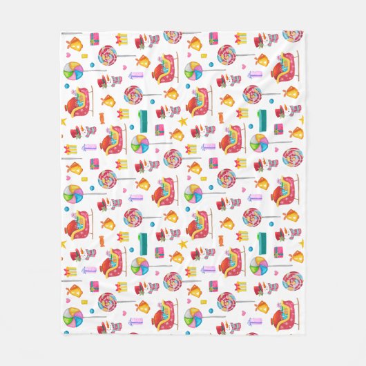 ベビーシャワー新生児ギフトラップキャンディベビーコテージ フリースブランケット (正面)