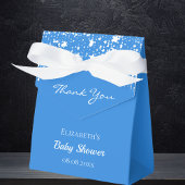 ベビーシャワー明るい青の白感謝してい星あなた フェイバーボックス