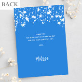 ベビーシャワー明るい青色の星サンキューカード 招待状
