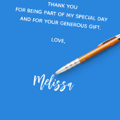 ベビーシャワー明るい青色の星予算サンキューカード