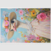 ベビーシャワー春オストリッチフローラデクページ 薄葉紙 (正面)