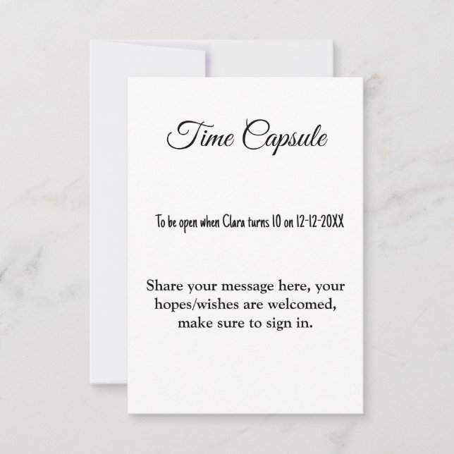 ベビーシャワー時間カプセル追加ネーム文字詳細 (正面)