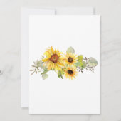 ベビーシャワー木製ひまわりフローラゼブラカボチャ 招待状 (裏面)