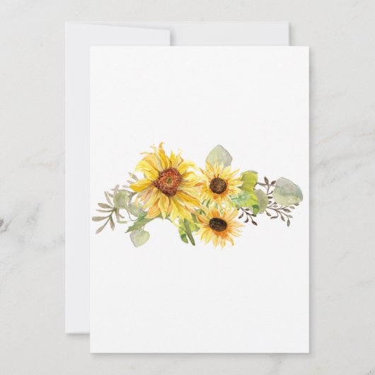 ベビーシャワー木製ひまわりフローラゼブラカボチャ 招待状 (裏面)