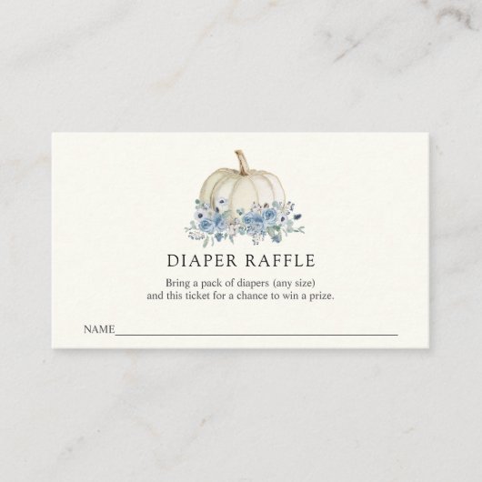 ベビーシャワー格納車用おむつラッフルチケット エンクロージャーカード (正面)