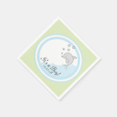 ベビーシャワー標準カクテルナプキンドルフィンBl/Gr スタンダードカクテルナプキン (角)