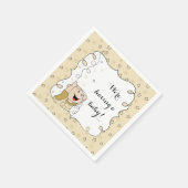 ベビーシャワー標準カクテルナプキン金ゴールド/Bkベビー スタンダードカクテルナプキン (角)