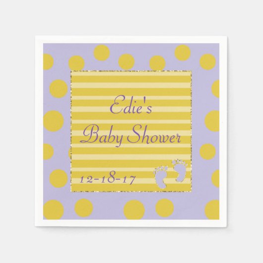 ベビーシャワー標準ナプキン/ピンクシャワーを構築 スタンダードカクテルナプキン (正面)