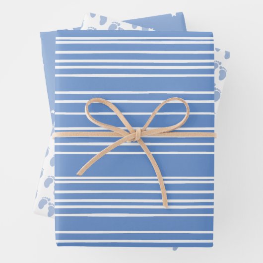 ベビーシャワー機器男の赤ちゃん包装紙 ラッピングペーパーシート (インサイチュ)