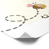 ベビーシャワー歓迎のサインが甘い ポスター (角)