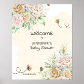 ベビーシャワー歓迎のサインが甘い ポスター (正面)