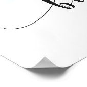 ベビーシャワー歓迎サイン熱気球の動物 ポスター (角)