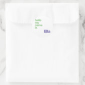 ベビーシャワー歓迎シャワーステッカー ラウンドシール (バッグ)