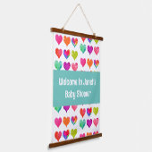 ベビーシャワー歓迎タペストリー 吊り下げ型タペストリー (傾斜あり)