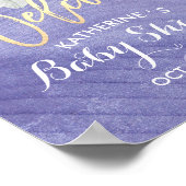 ベビーシャワー歓迎ボホフラワーフェザー ポスター (角)