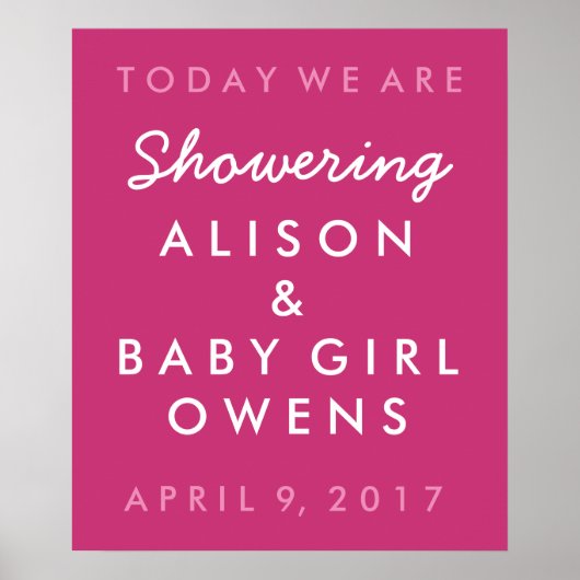 ベビーシャワー歓迎ポスター ポスター (正面)