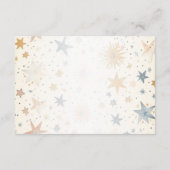 ベビーシャワー水の色テディベアパーティー エンクロージャーカード (裏面)