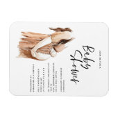 ベビーシャワー水カラーイラストレーションシンプルスクリプト マグネット (横)