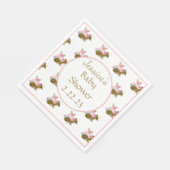 ベビーシャワー水カラーフローラボホ スタンダードランチョンナプキン (角)